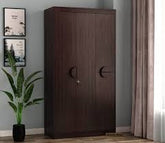 Trueliving 3 cabinet bespoke Brown wardrobe  in Laminates Finish (1524MM X 609MM X 2438.4MM)
